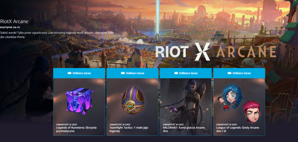 RiotX Arcane oferuje dodatkową zawartość dla swoich tytułów. 